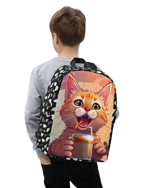 Minimalist Backpack-Pure Purrfection in a Cup product image (4)