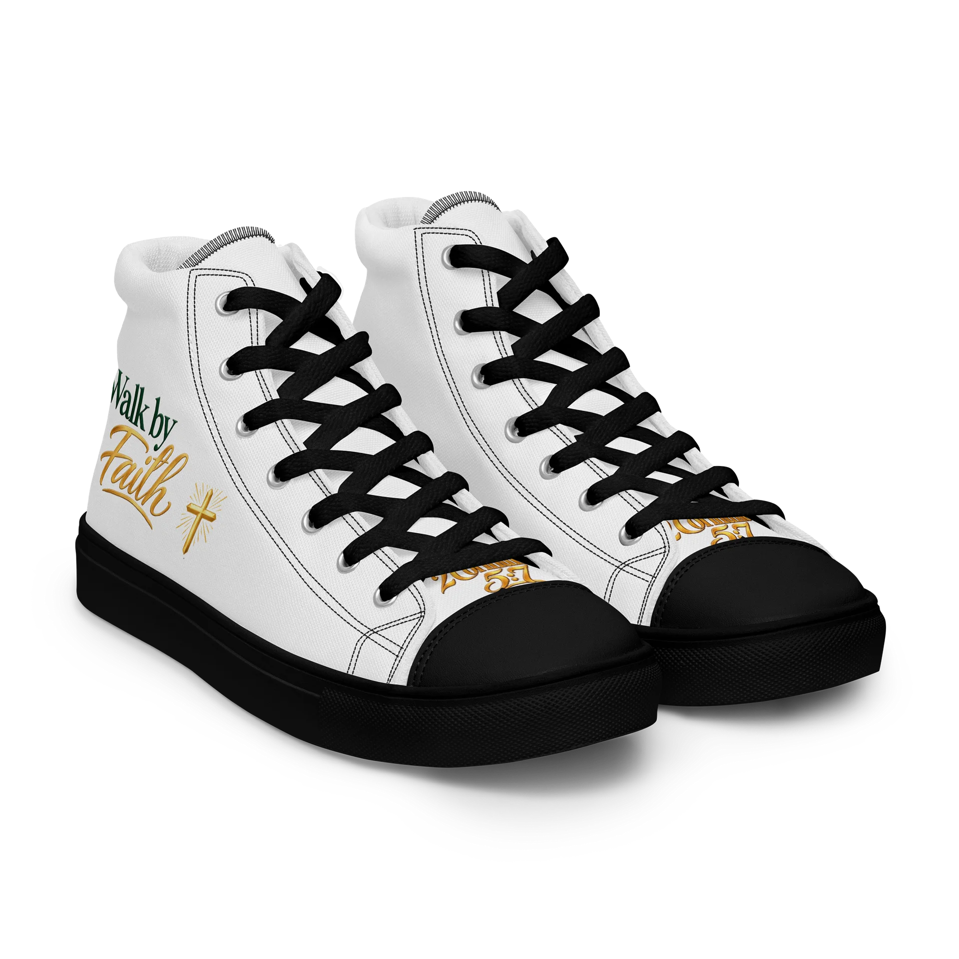 Walk by Faith Women’s High-Top Sneakers – 2 Corinthians 5:7 product image (8)