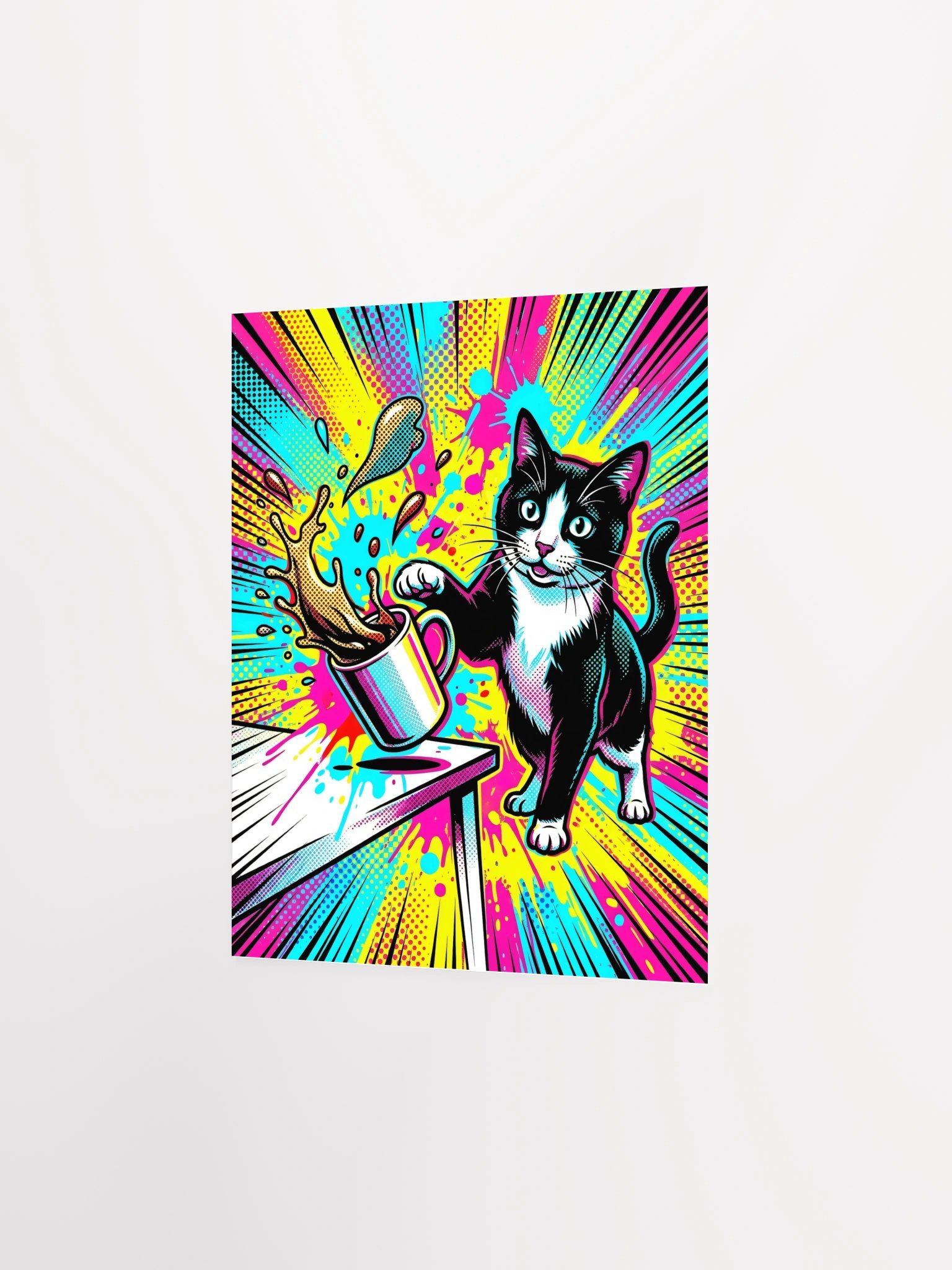 Coffee Push Cat Poster product image (26)