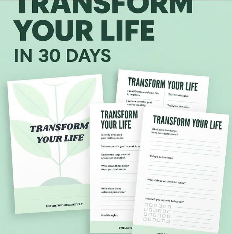 Transform Your Life in 30 Days Journaling Worksheet 🌱 product image (2)