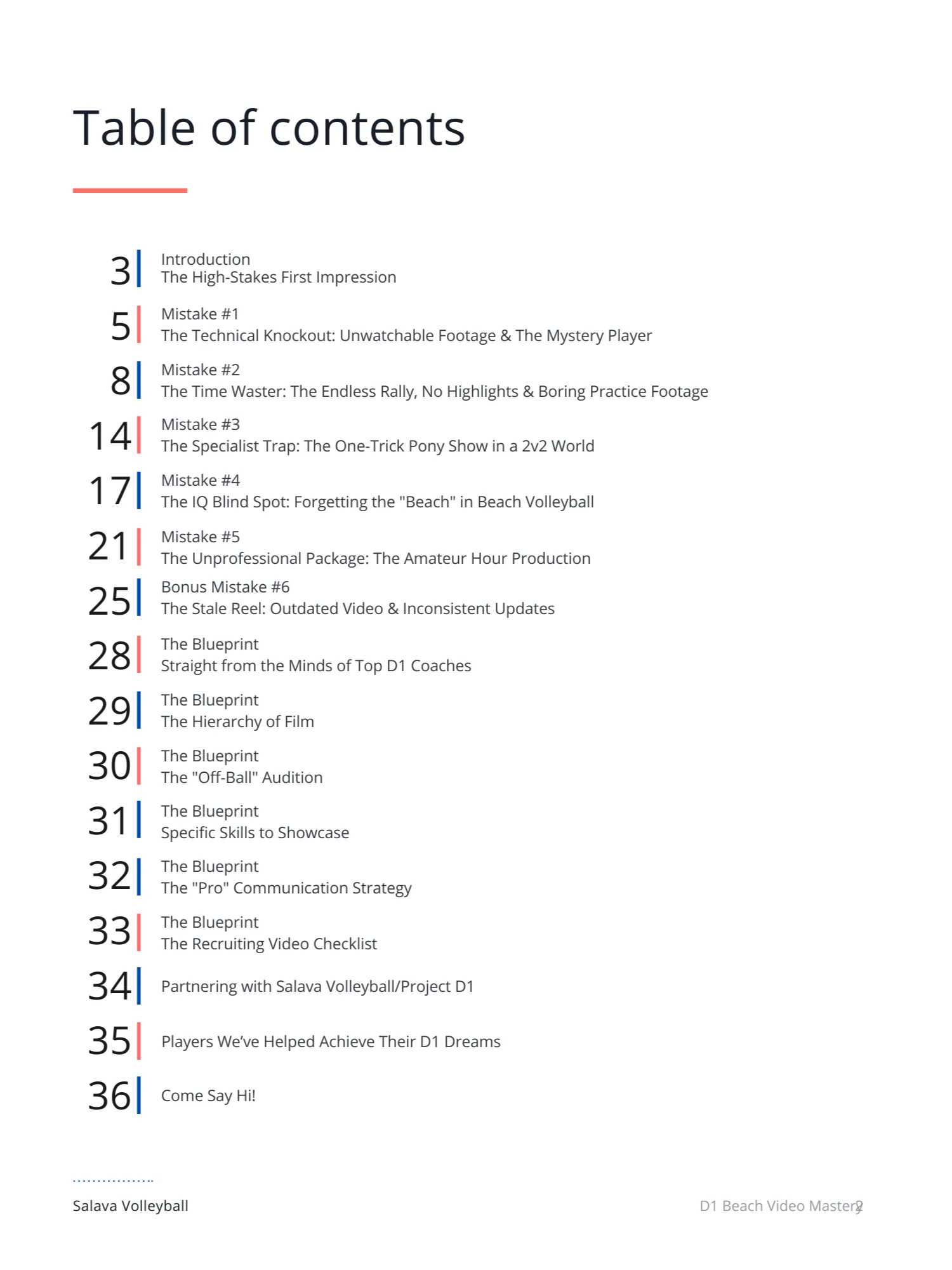 FREE: 5 Ways to improve Your D1 Beach Highlight Video; The Blueprint product image (2)