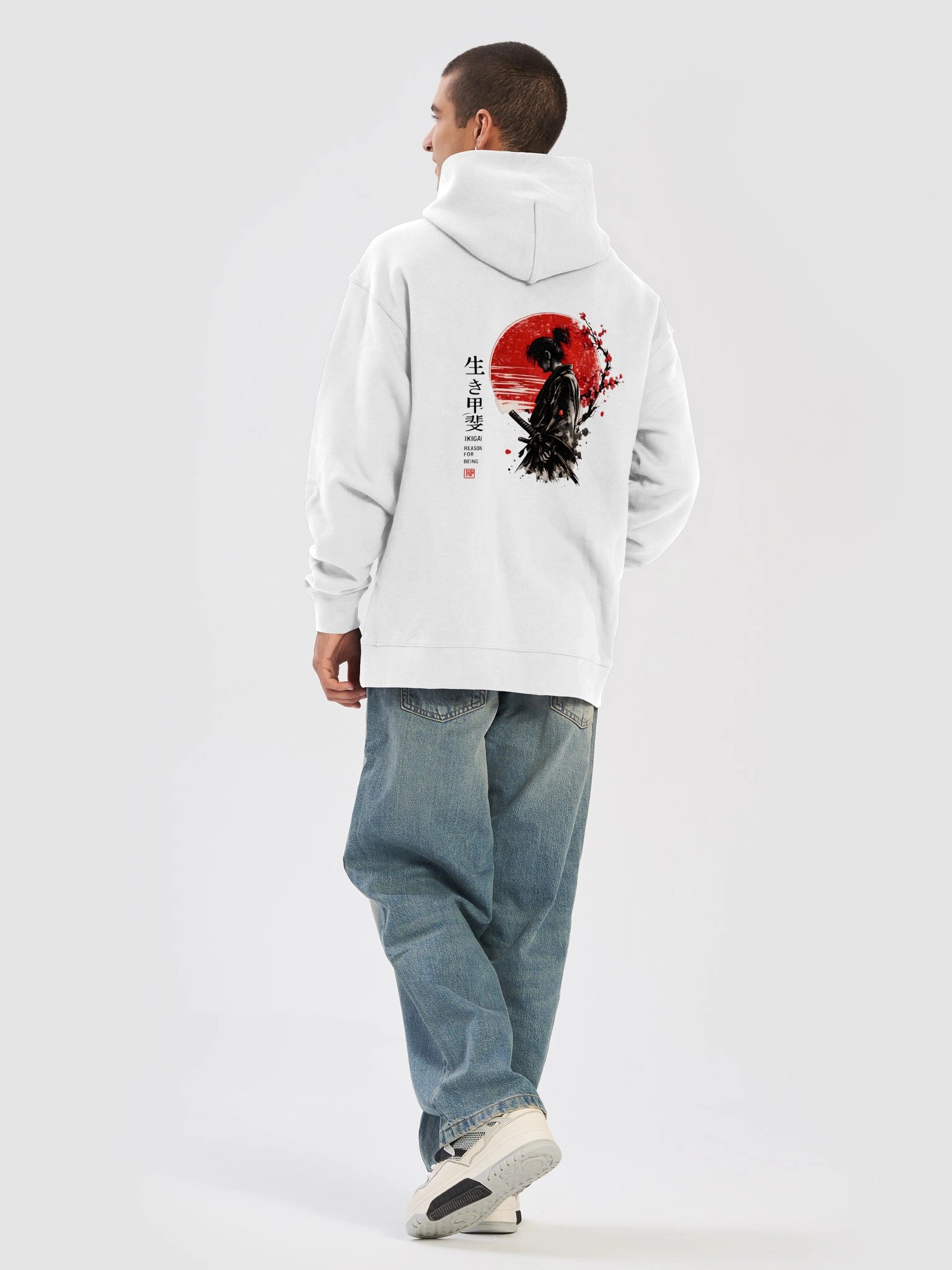 Samurai Sunset Graphic Hooded Sweatshirt product image (3)