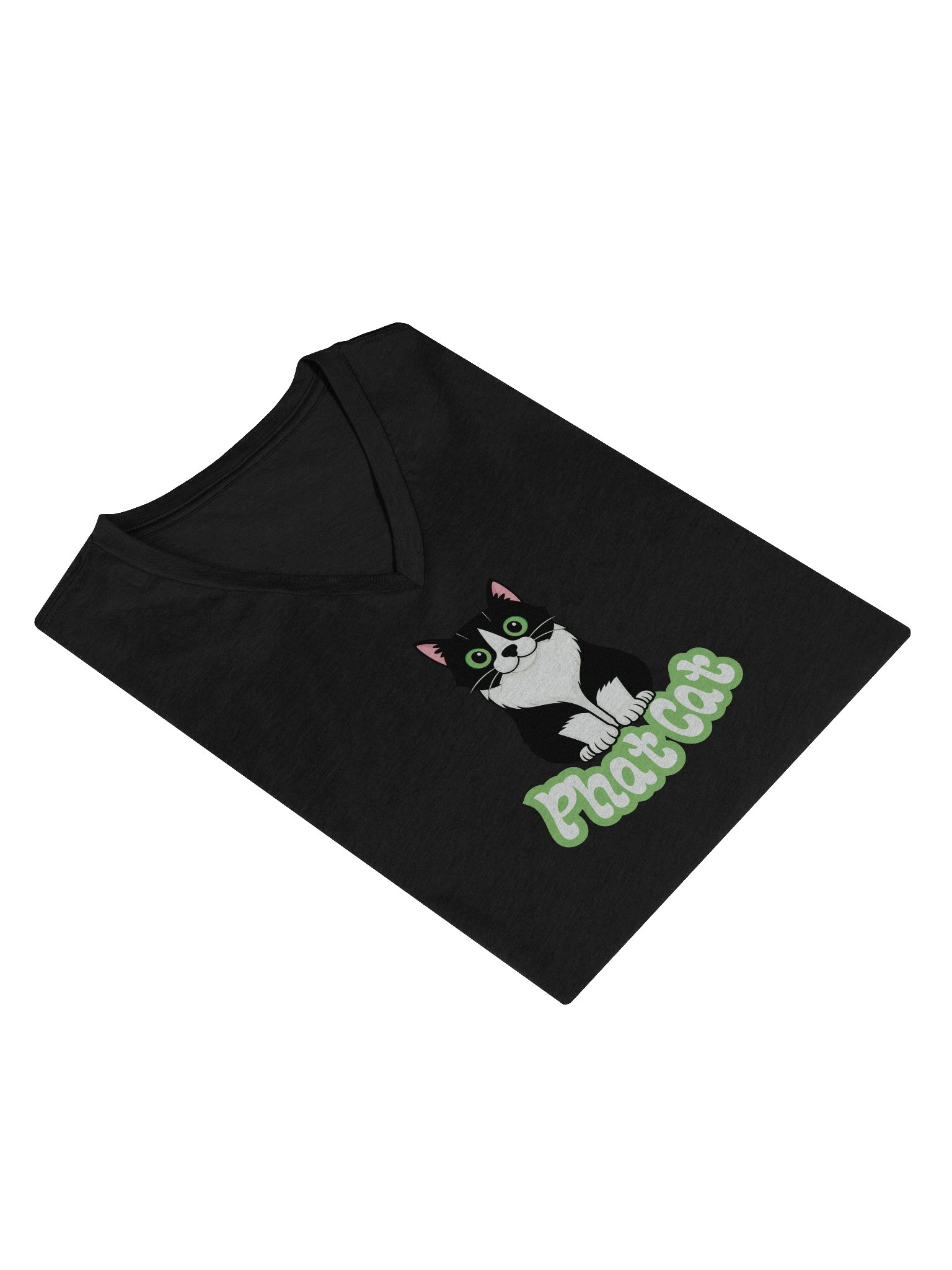 Phat Cat Women's Soft V-Neck (Green) product image (5)