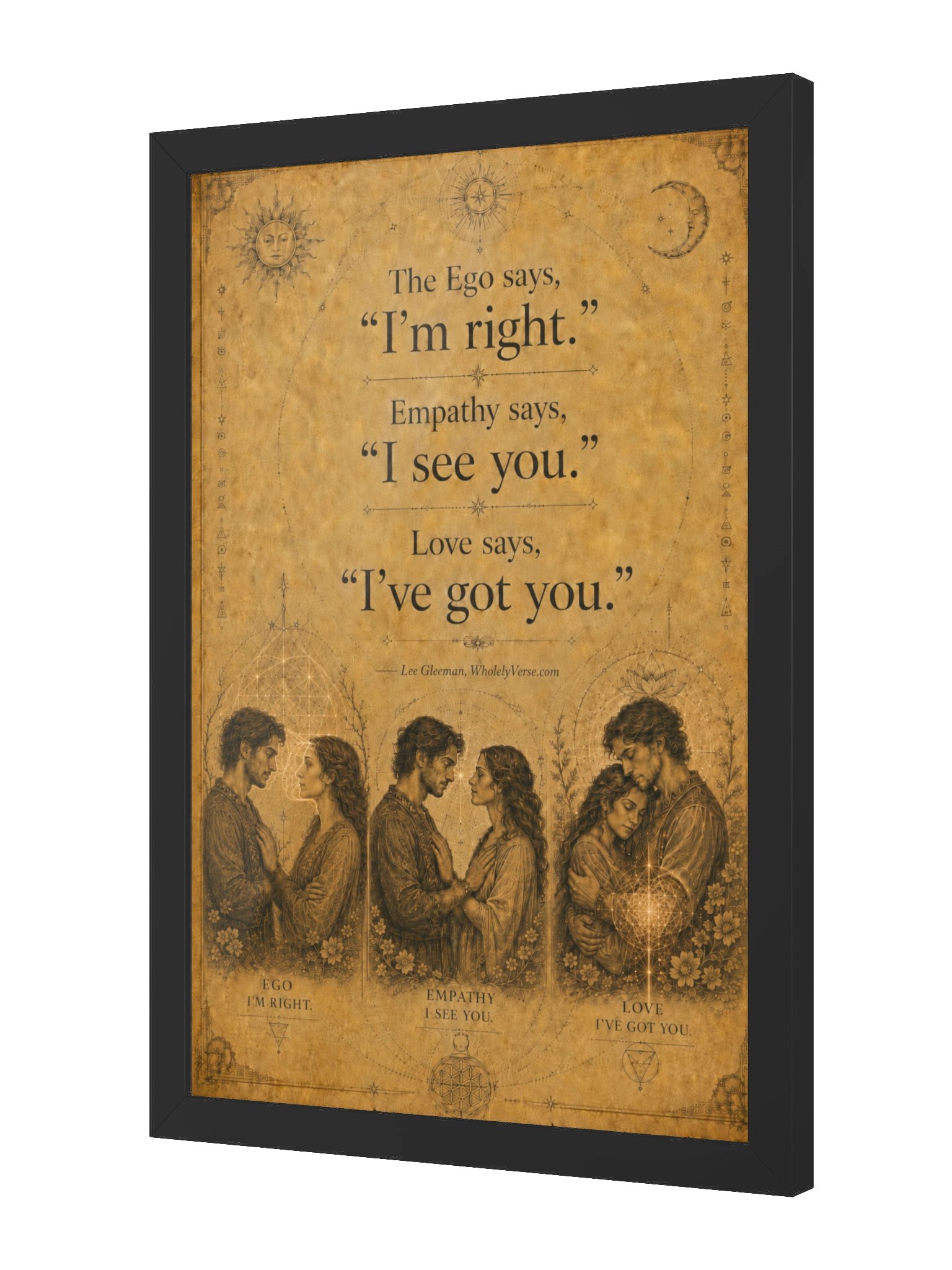 12 x 18 Love Holds What Ego Protects — WholelyVerse Framed Art Print product image (2)