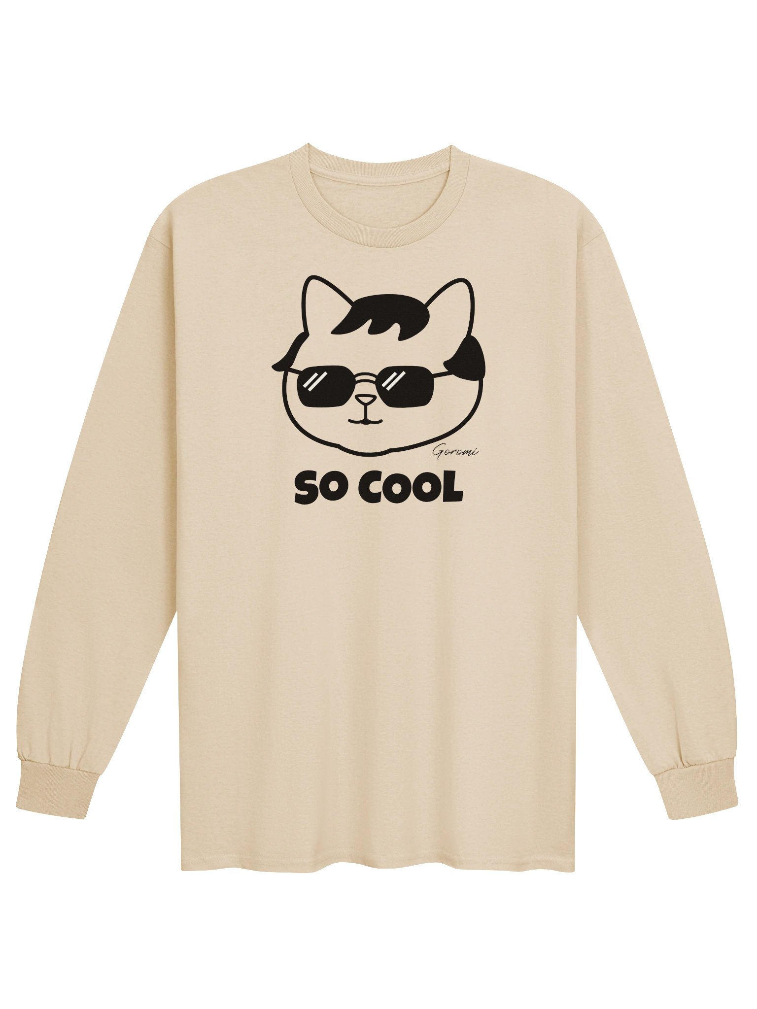 Goromi the Cat in Wig (SO COOL) - Unisex Adult Long Sleeve T-shirt product image (1)
