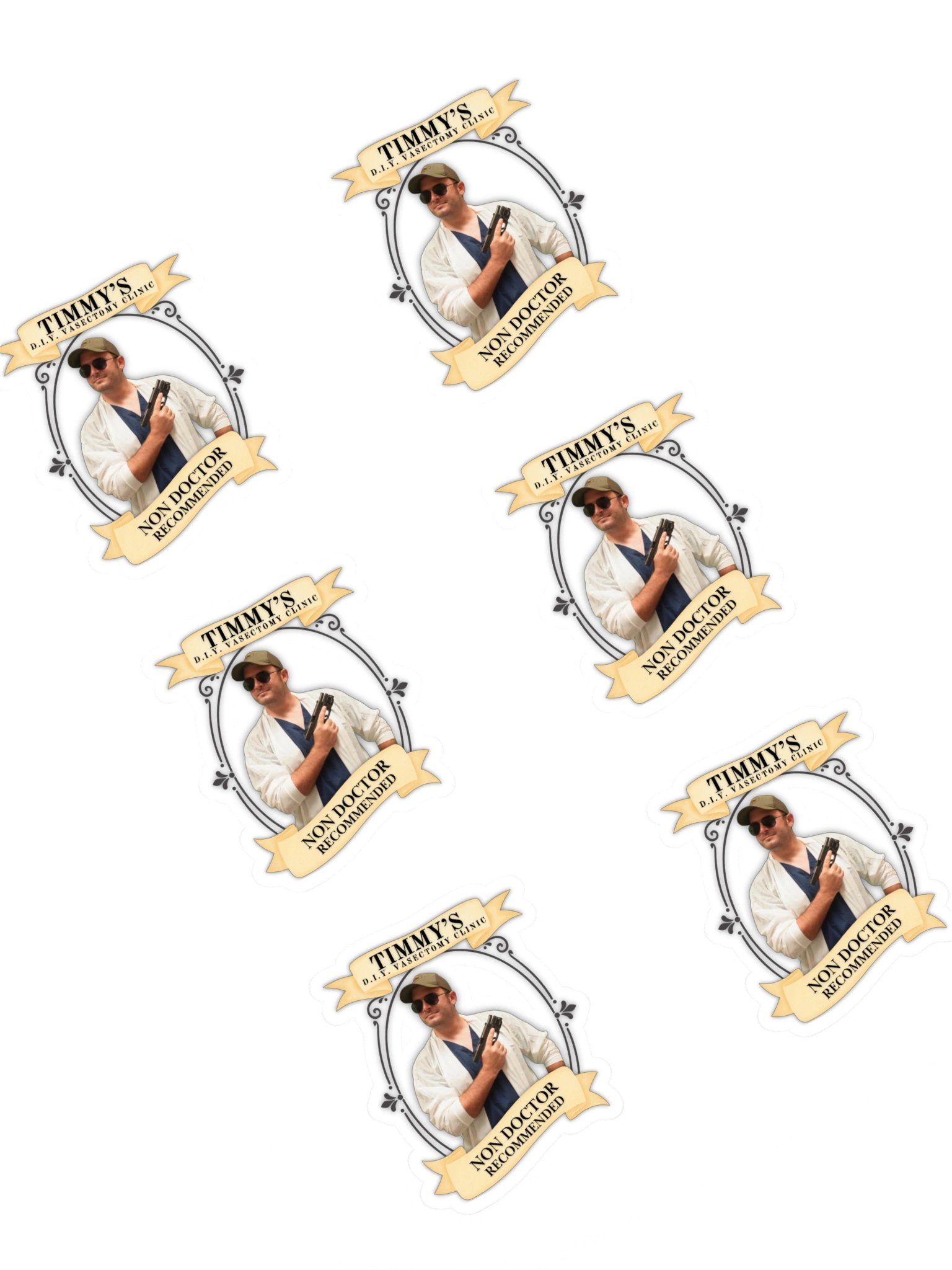 Timmy's DIY Vasectomy - Portrait Stickers product image (1)