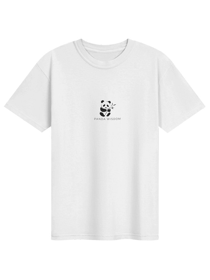 Panda Wisdom Garment-Dyed Heavyweight T-Shirt - Black on White product image (1)
