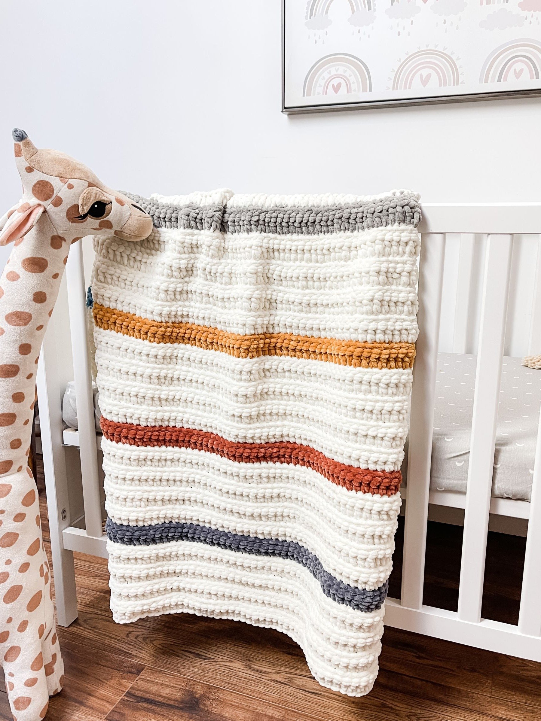 Sweet Snuggles Ribbed Blanket Crochet Pattern product image (6)