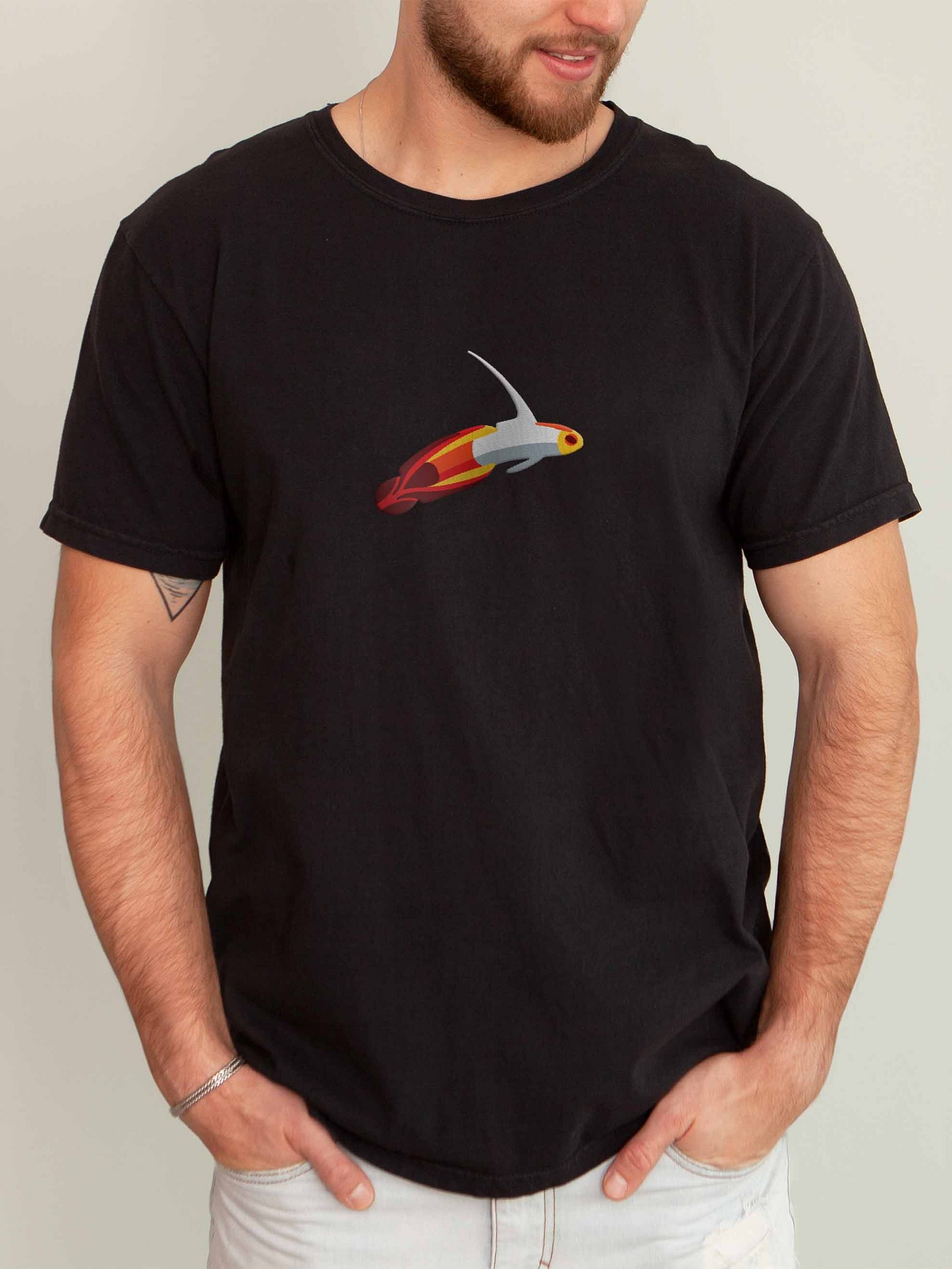 Firefish Goby Embroidered Shirt | Fire Dartfish Reef Fish Tee | Saltwater Aquarium Apparel product image (2)