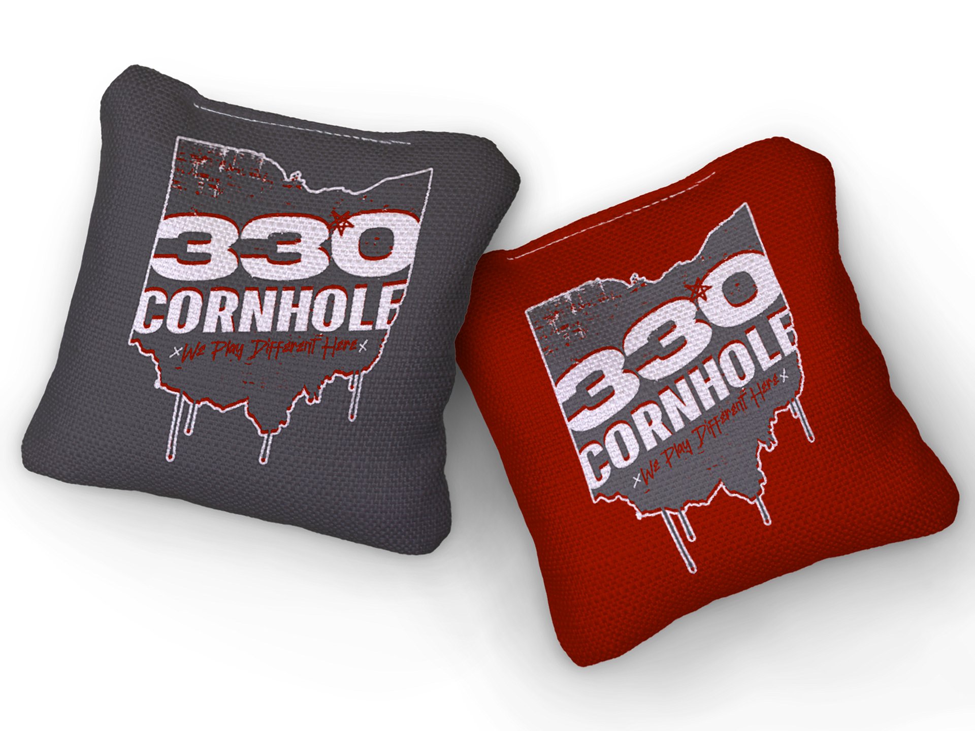 330 Cornhole Scarlett and Gray Cornhole Boards and Bags (Local Pickup Only) product image (2)