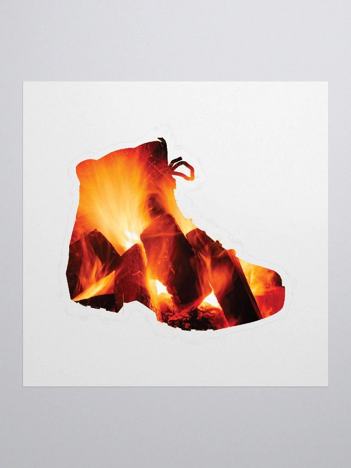 Fire In Hiking Boots Hiking, boots, outdoors, camping, relaxing, hiking boots, adventure, away from home, nature, travel, mountain, forest, wild, trees, sunset, retro, souvenir, distressed. product image (2)