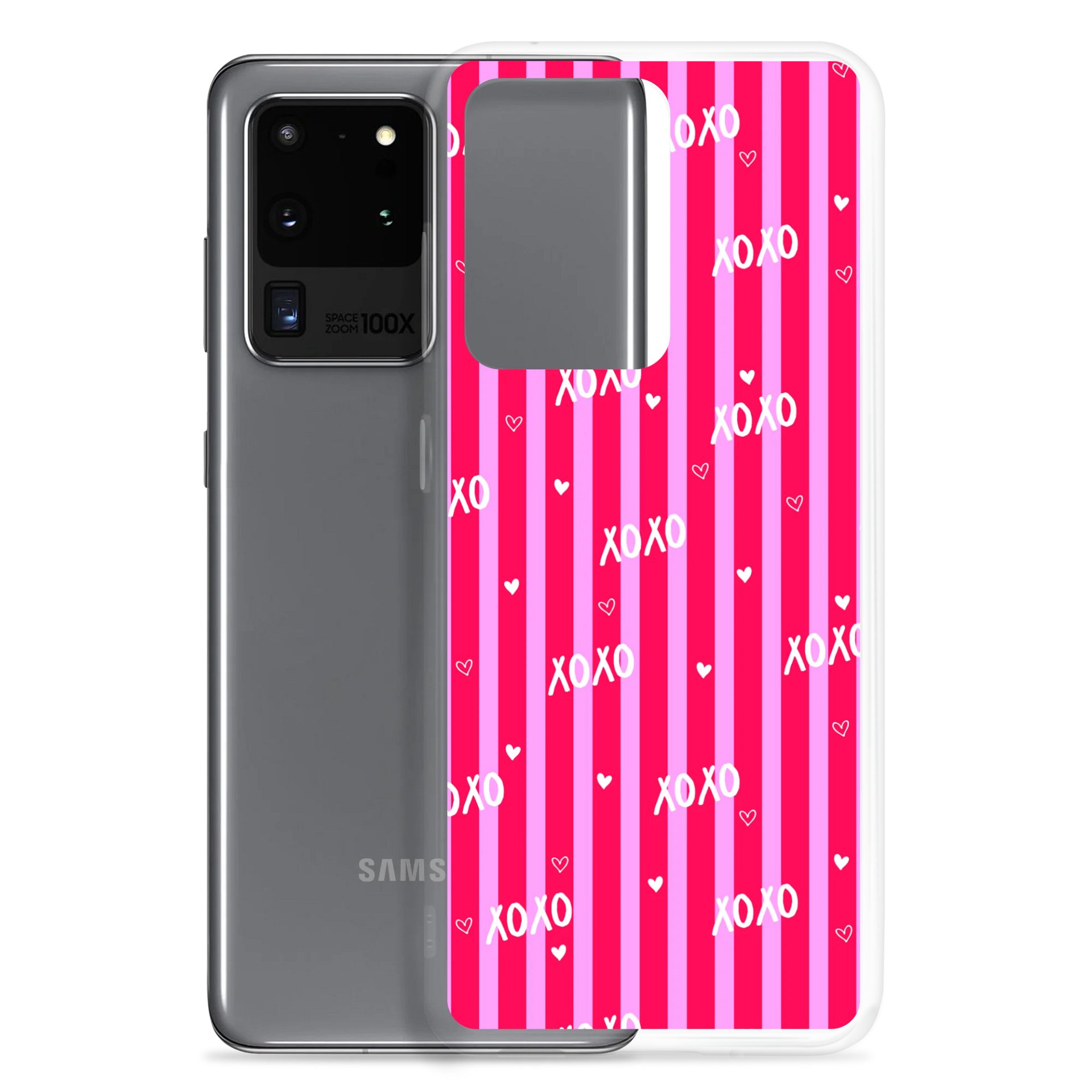 XOXO Blush Clear Samsung® 20 Plus, 20 FE, 20 Ultra, 20, 21 FE, 21, 21 Plus, 21 Ultra, 22, 22 Plus, 22 Ultra, 23, 23 Ultra, 23 Plus, 24 Plus, 24, 24 Ultra, 25 Plus, 25 Ultra, 25 Cases. product image (2)