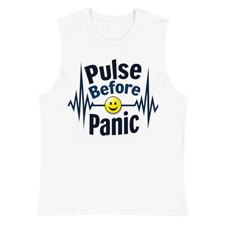 Pulse Before Panic ECG Muscle Tank product image (2)