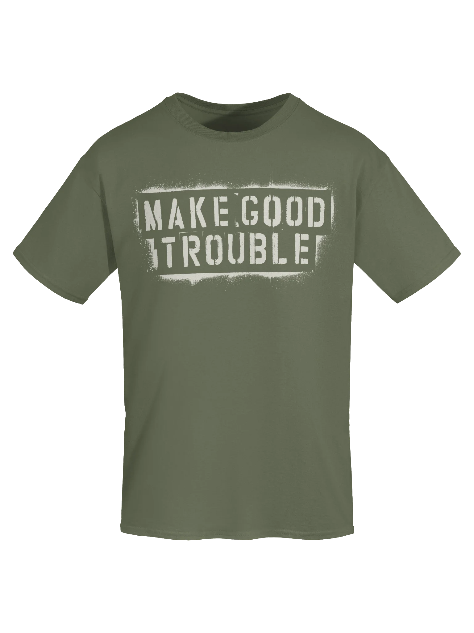 Make Good Trouble white stencil Gildan Heavyweight T-Shirt product image (53)