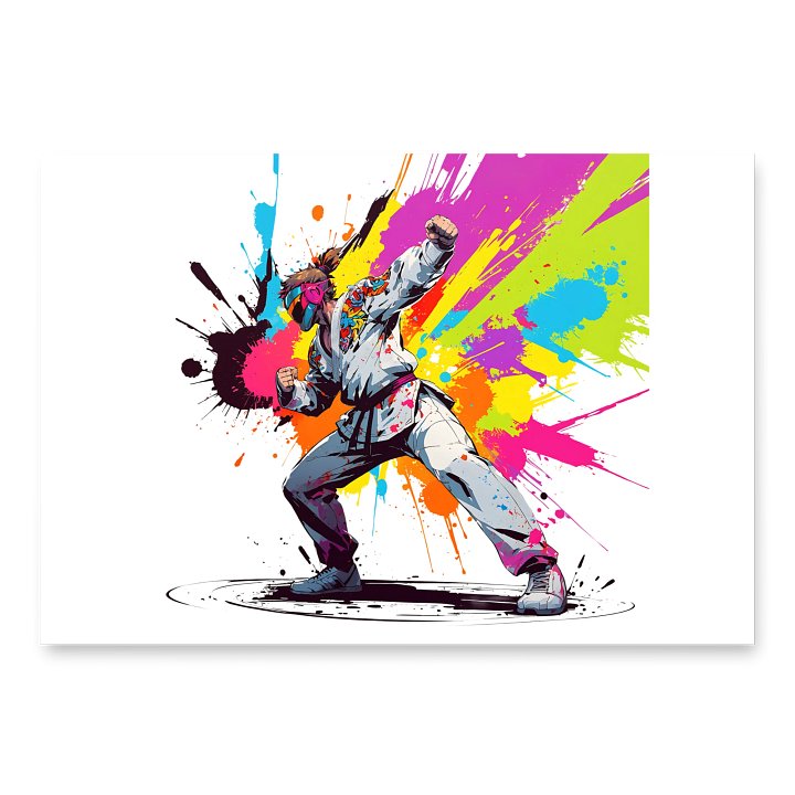Wrapping Paper Sheets (3EA) ( D_0144_Color Kick Taekwondo Boy of the Streets ) product image (2)