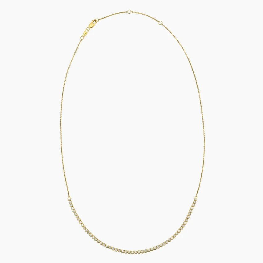 1/3 Coverage Petite Bezel Lab Diamond Tennis Necklace product image (3)
