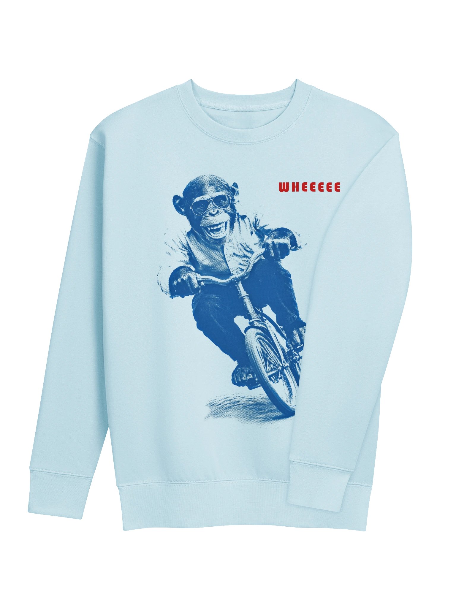 WHEEEEE Chimp Riding Bicycle Premium Sweatshirt product image (52)