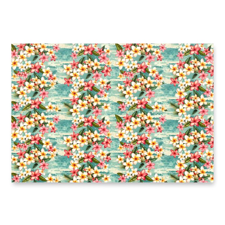 Tropical Christmas Floral Waves Wrapping Paper product image (1)