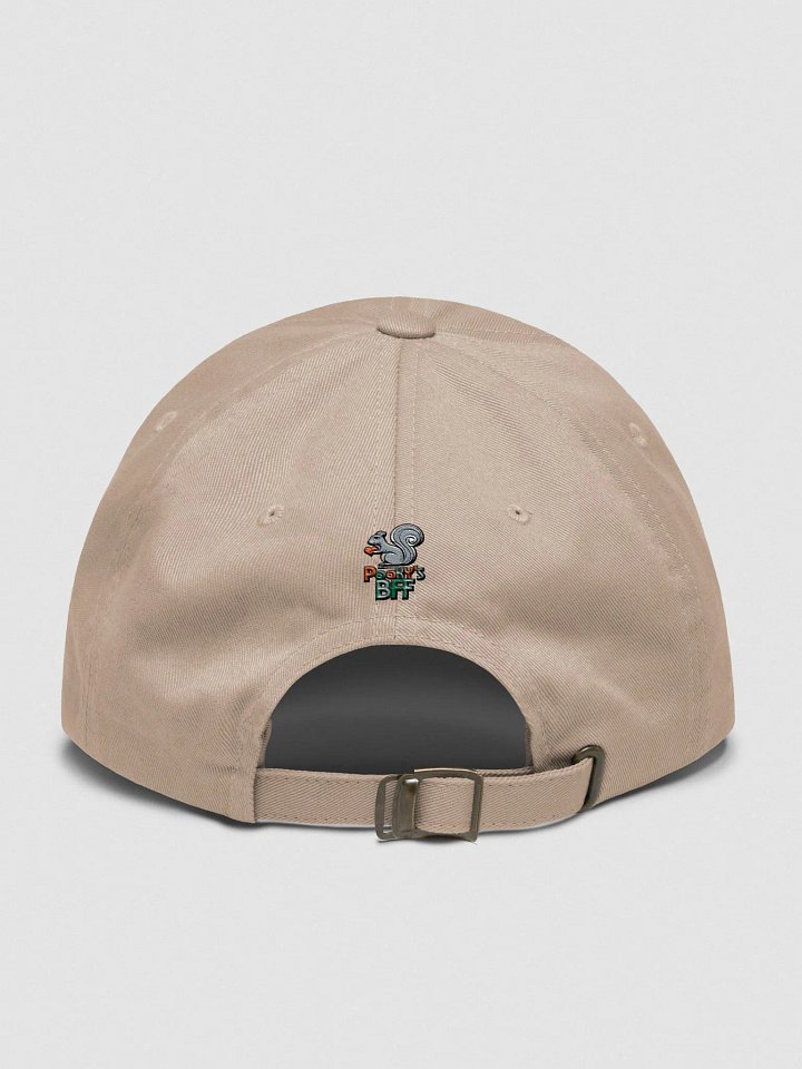 Baseball Hat Embroidered: Pooky's BFF, Colorful lettering, grey squirrel with red heart product image (2)