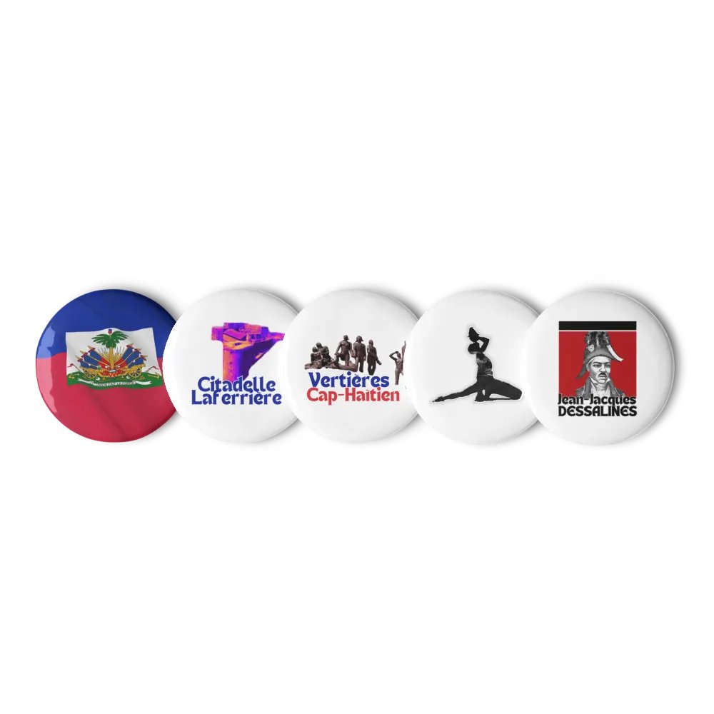 Haiti Emblems Pin Buttons Set product image (2)