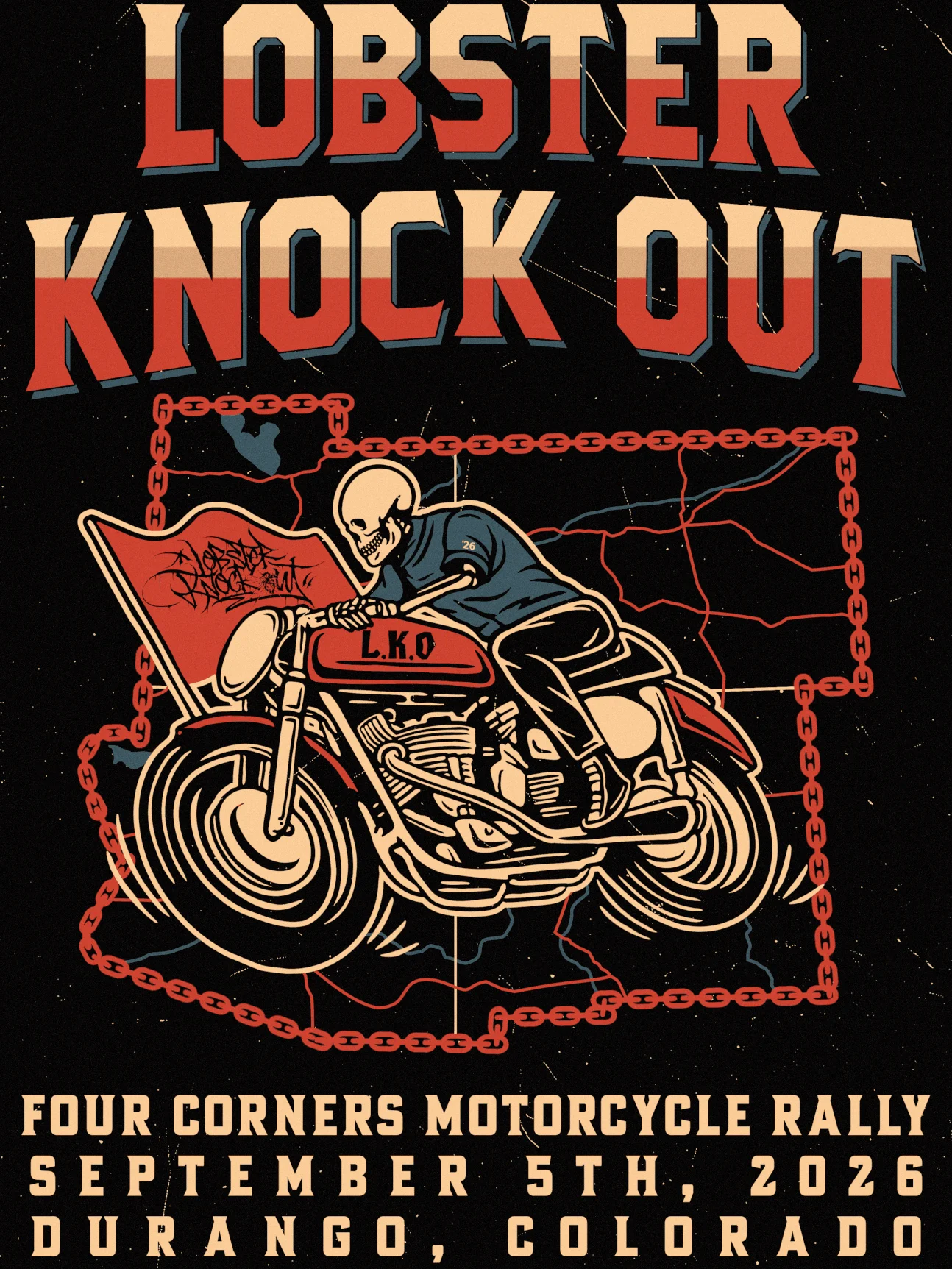 Four Corners Motorcycle Rally 2026 Poster product image (1)