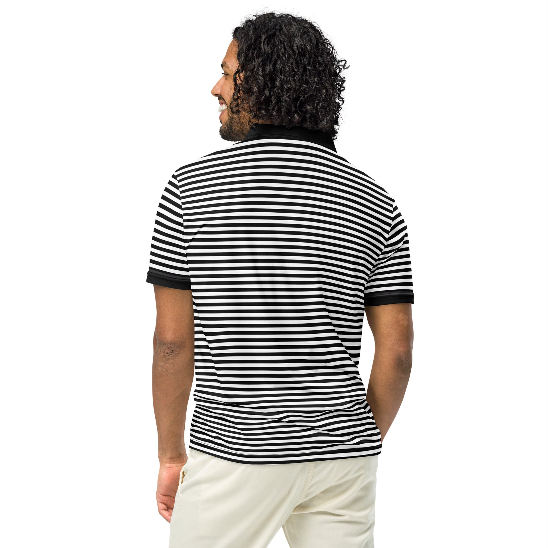 White and Blaque Red Kat Skull Polo product image (5)