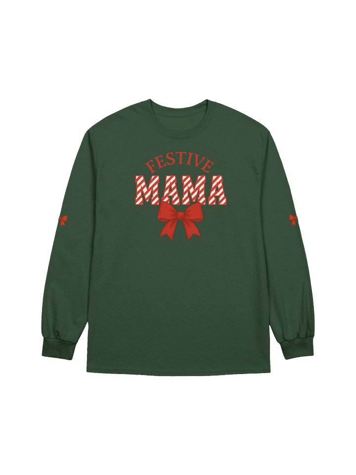Festive Mama Candy Cane Long Sleeve T-Shirt product image (1)