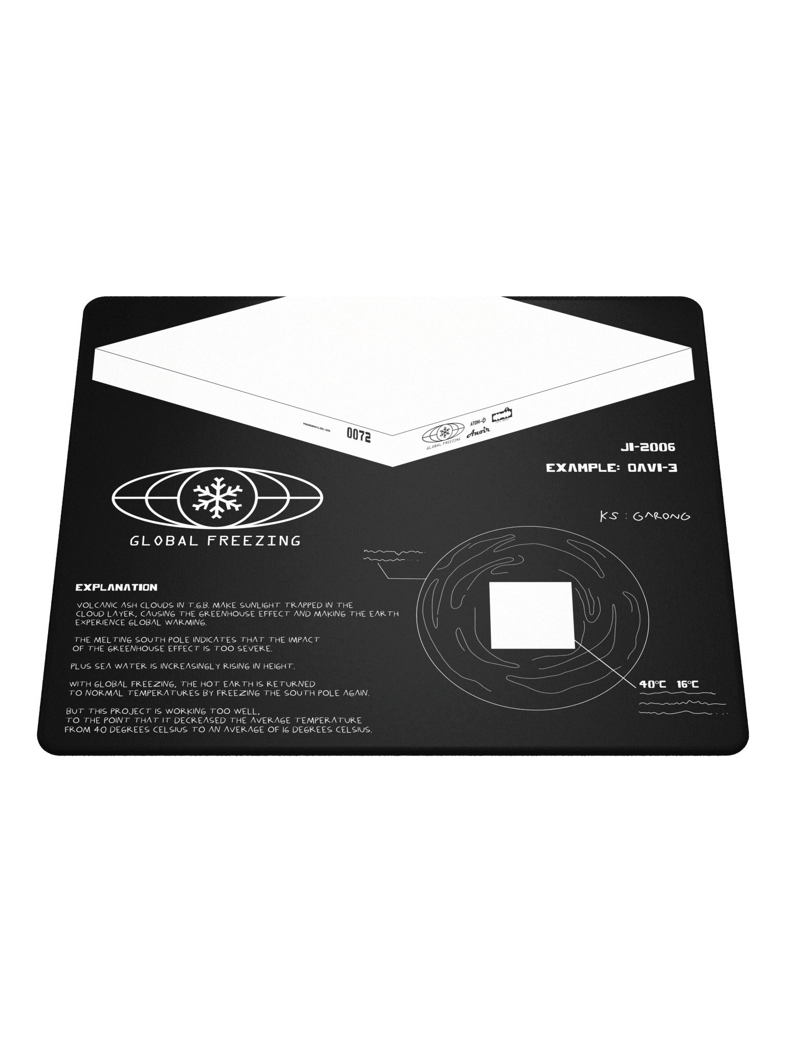 DESKMAT | GLOBAL FREEZING (BLACK EDITION) product image (4)