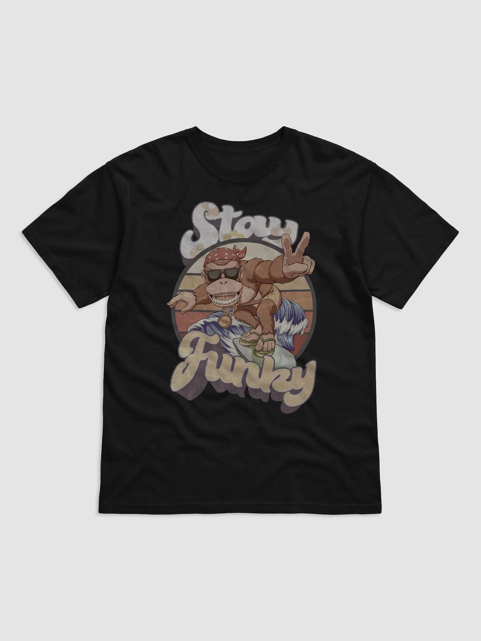 Funky Monkey Heavyweight T-shirt (Black, Blue Jean, Red, Grey) product image (4)