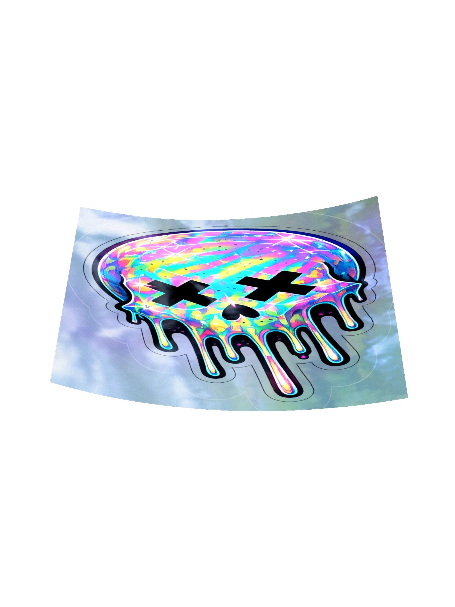 Neon Melt Skull Sticker – FM.01 - Fun Mode Collection product image (6)