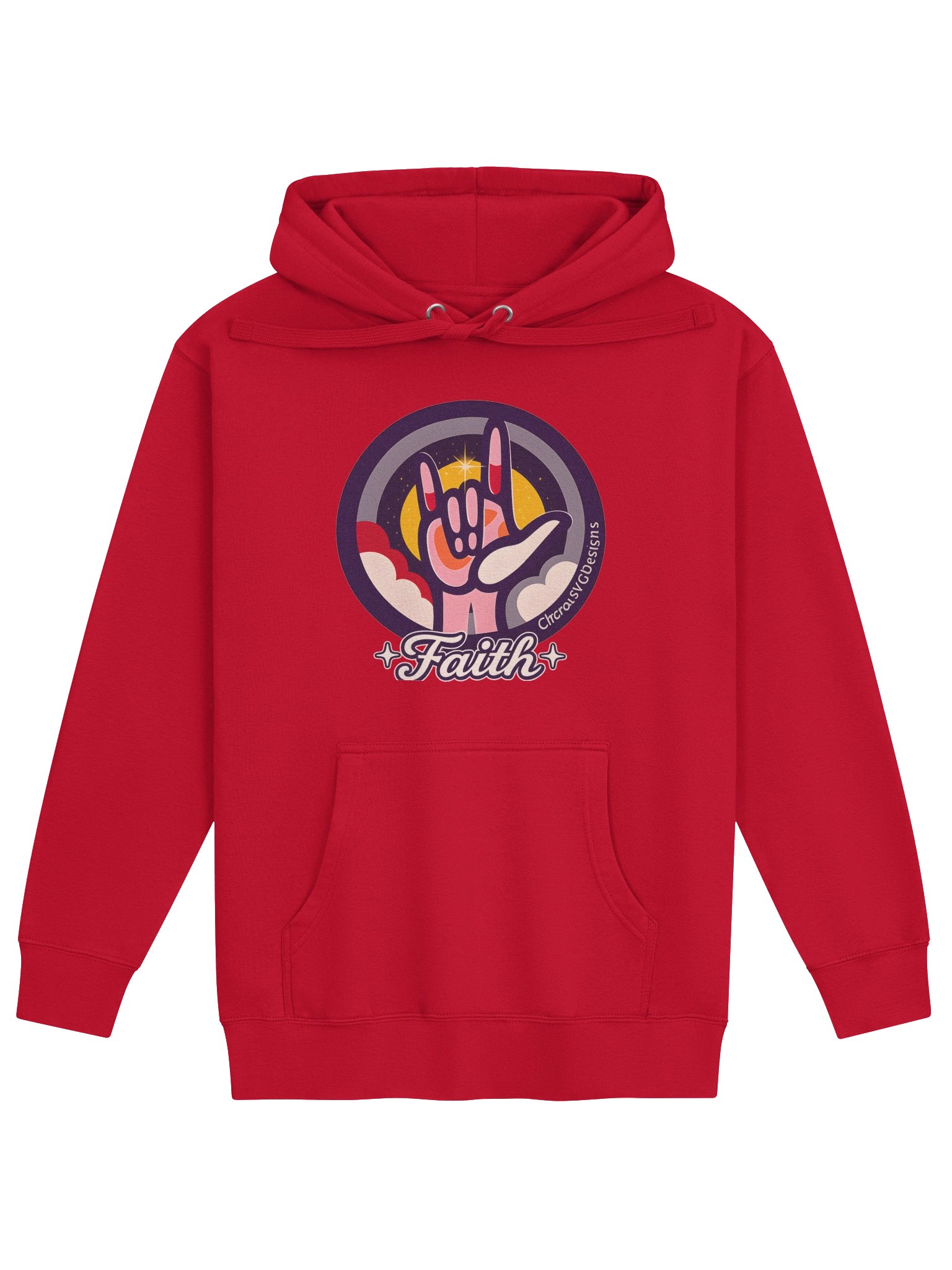 ASL Faith Hoodie | Sign Language I Love You Hooded Sweatshirt | Christian Deaf Awareness Hoodie | Inspirational ASL Apparel Gift product image (1)