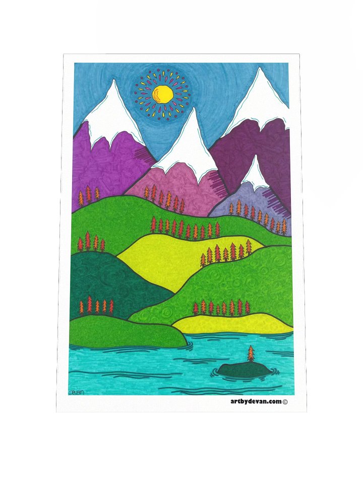 Art Print: Island in the Mountains product image (1)