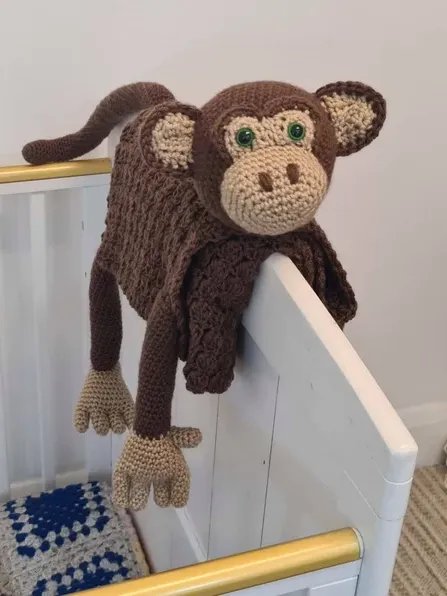 Crochet Monkey Baby Blanket Folding Toy Pattern PDF - Crafting Happiness product image (3)