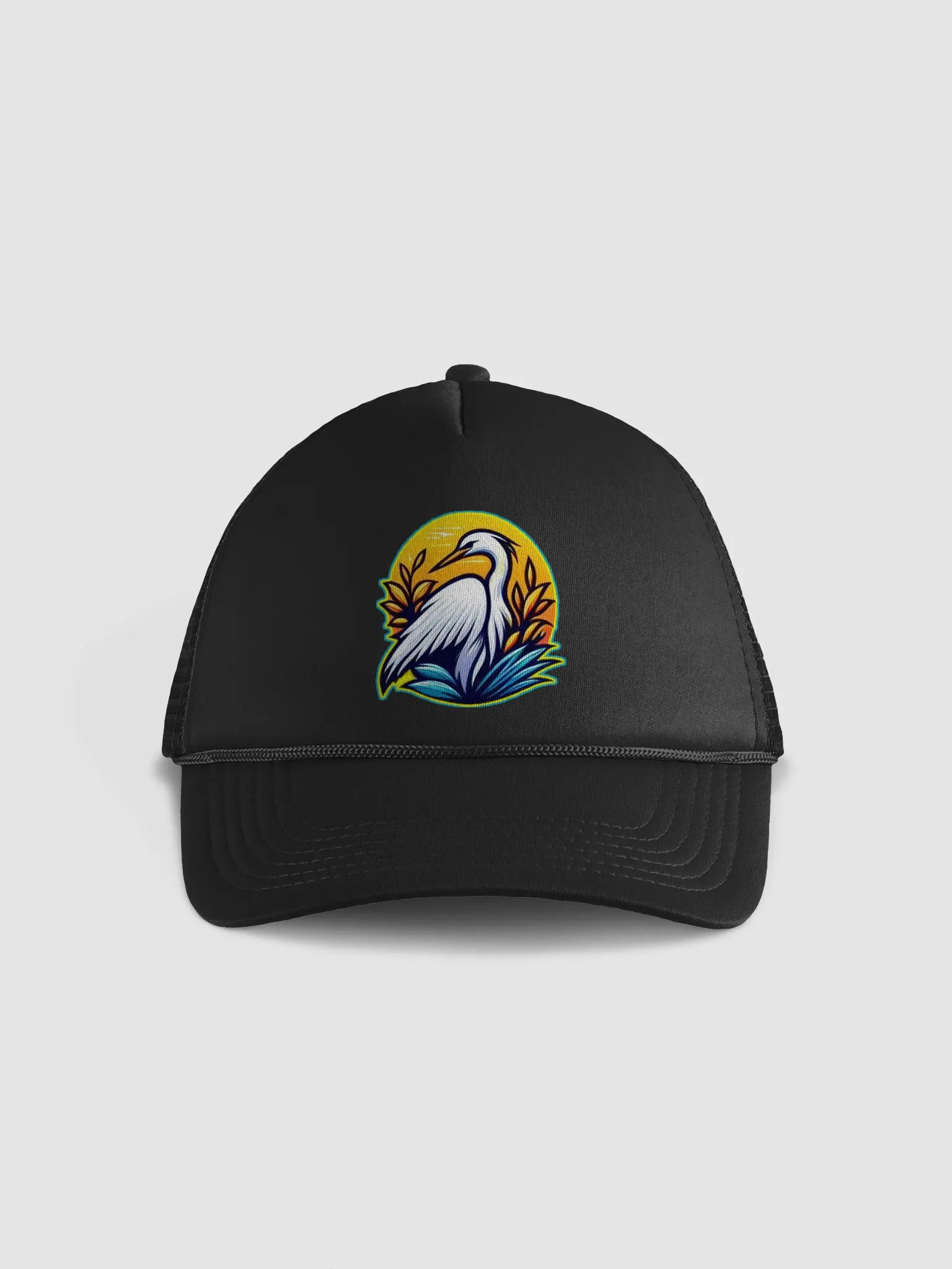 Egret Elegance Foam Trucker Hat product image (1)