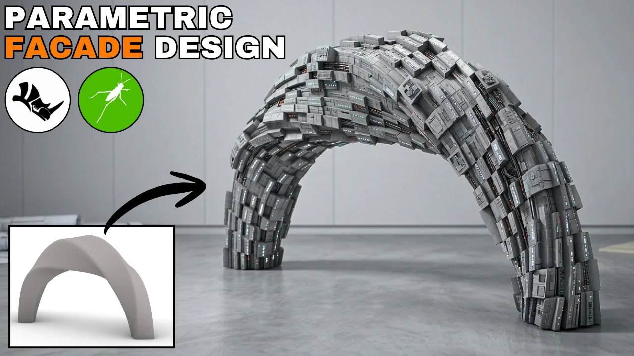 Parametric Facade Design Grasshopper + Rhino Files product image (1)
