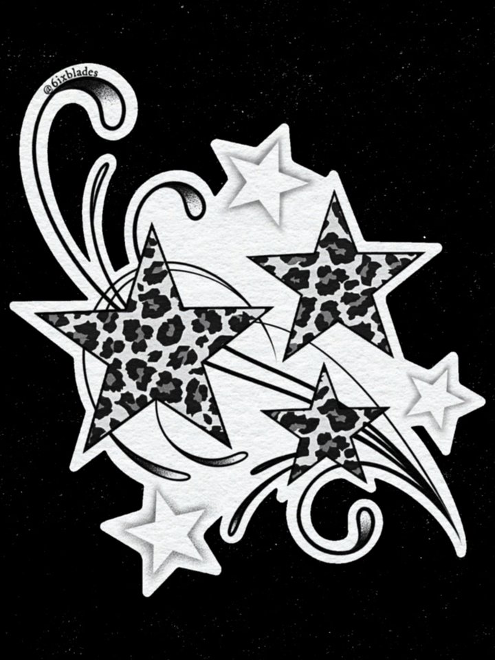 6ixblades Y2K Leopard MySpace Sticker Pack product image (2)