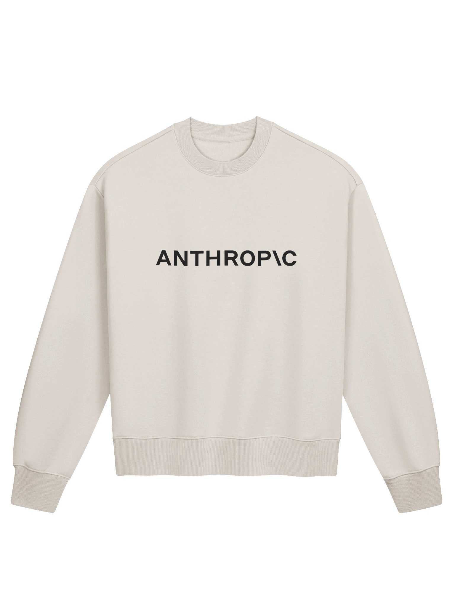 anthropic — heavy crewneck (bone) product image (1)