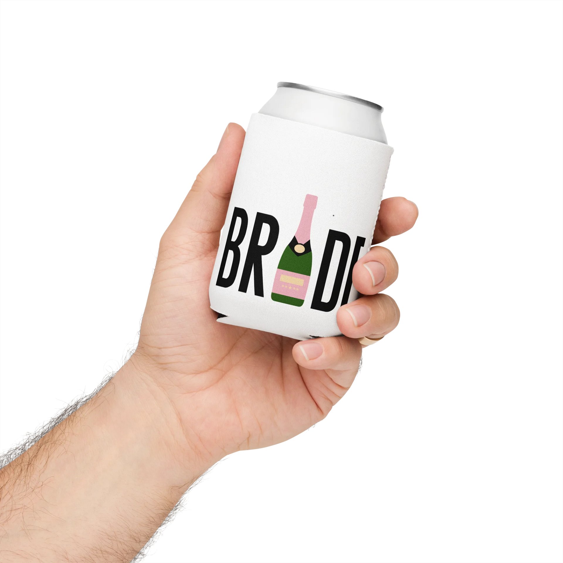🥂Bride Drink Koozie – Champagne Bottle Wedding Can Cooler | Bachelorette Party Favor, Bridal Shower Gift product image (3)