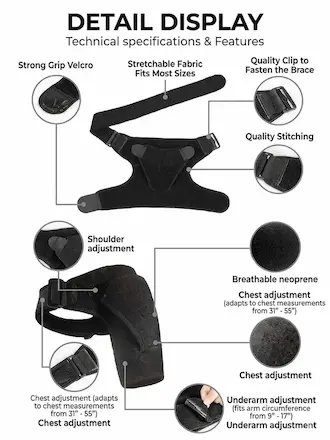 Furastore Adjustable Shoulder Support Brace product image (10)