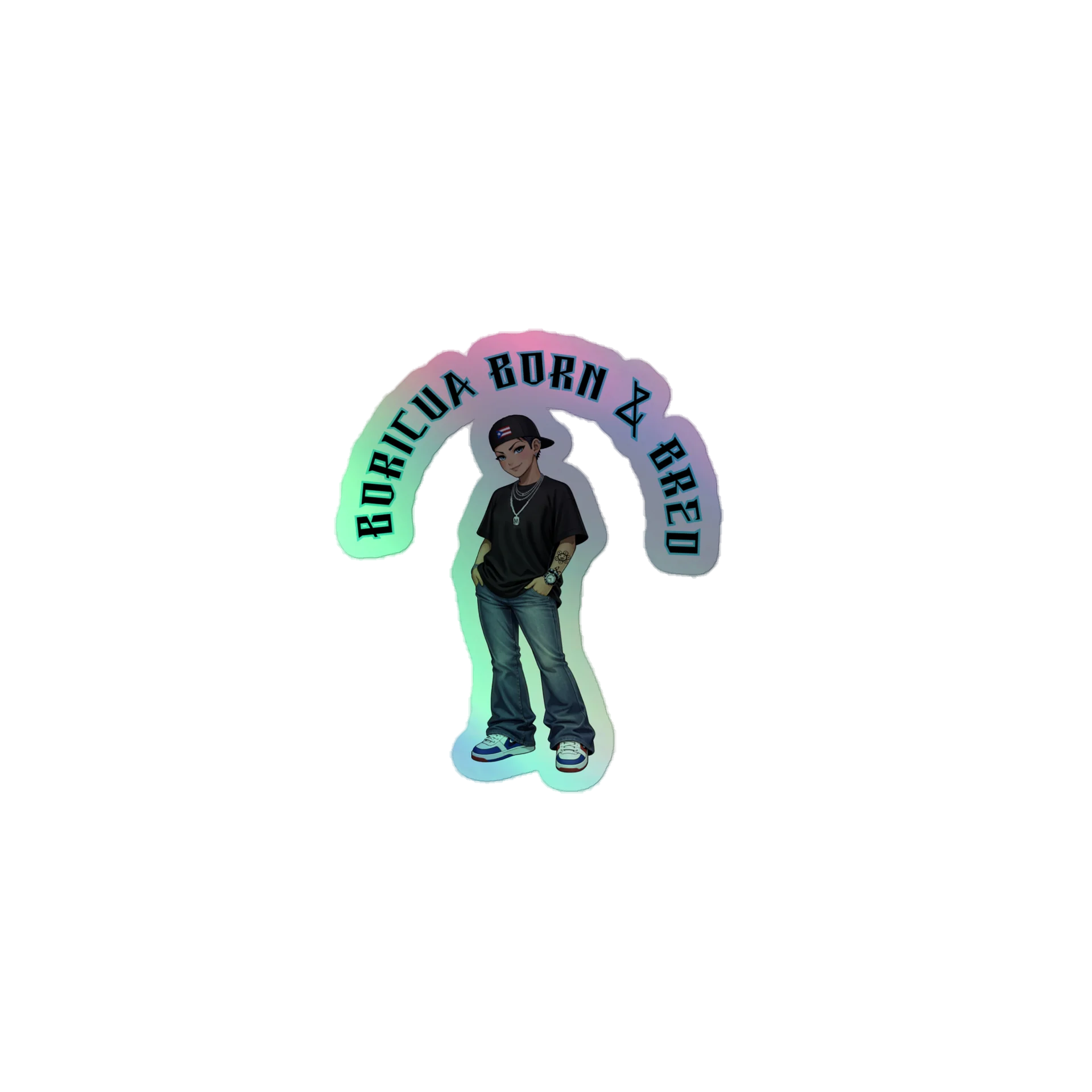 Boricua born sticker product image (1)