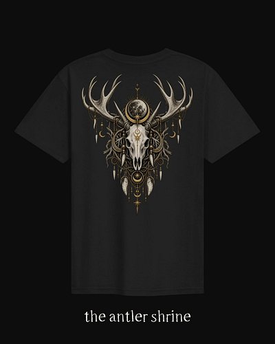 a few darker things crawled out this time.

the antler shrine. 

the moon eater.

for the people who like their shirts a litt...