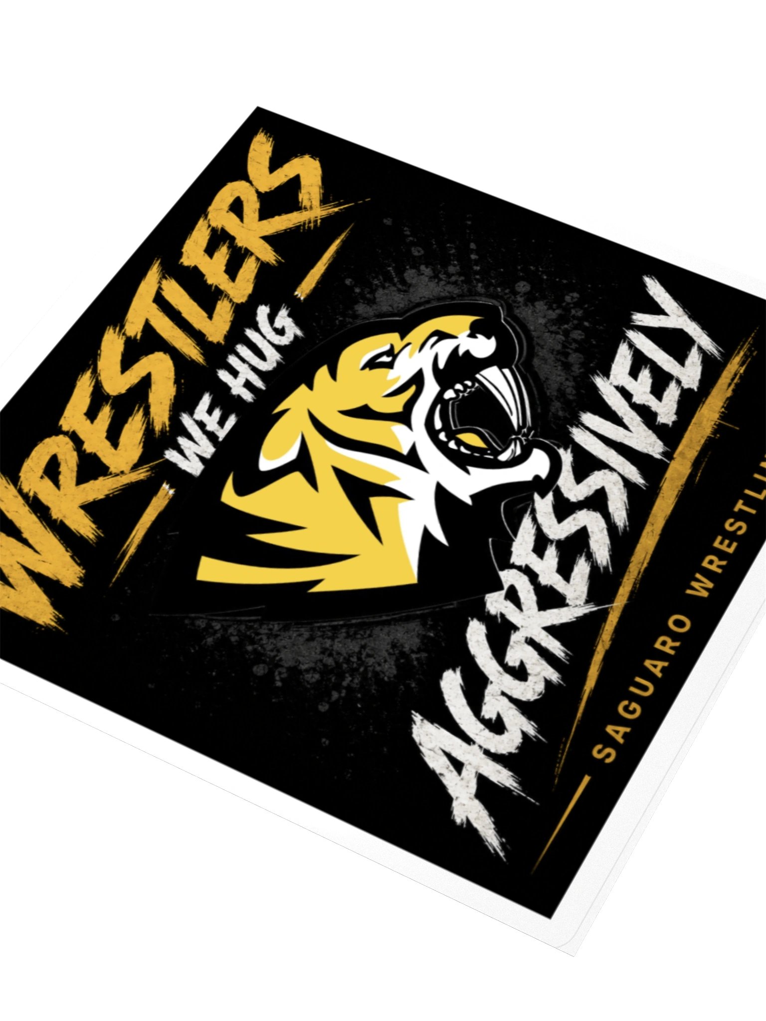 Wrestlers We Hug Aggressively Tiger Sticker product image (6)