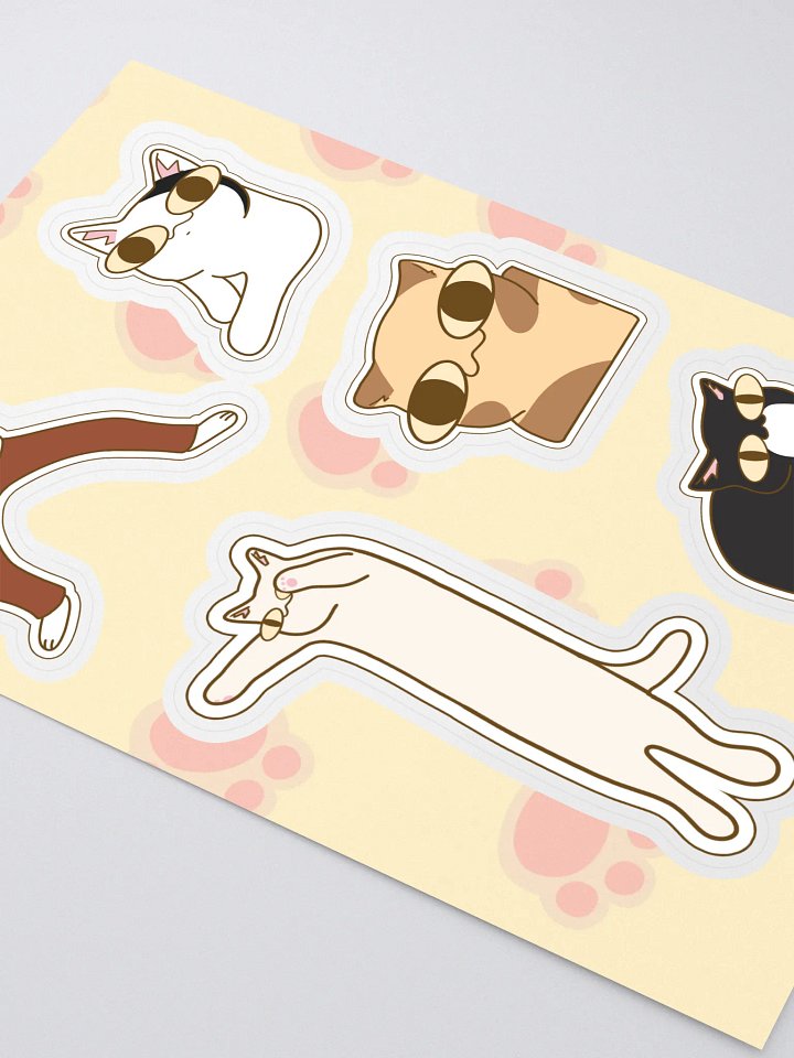 Whimsical Cat meme Collection Sticker Sheet (Kisscut sticker) product image (2)
