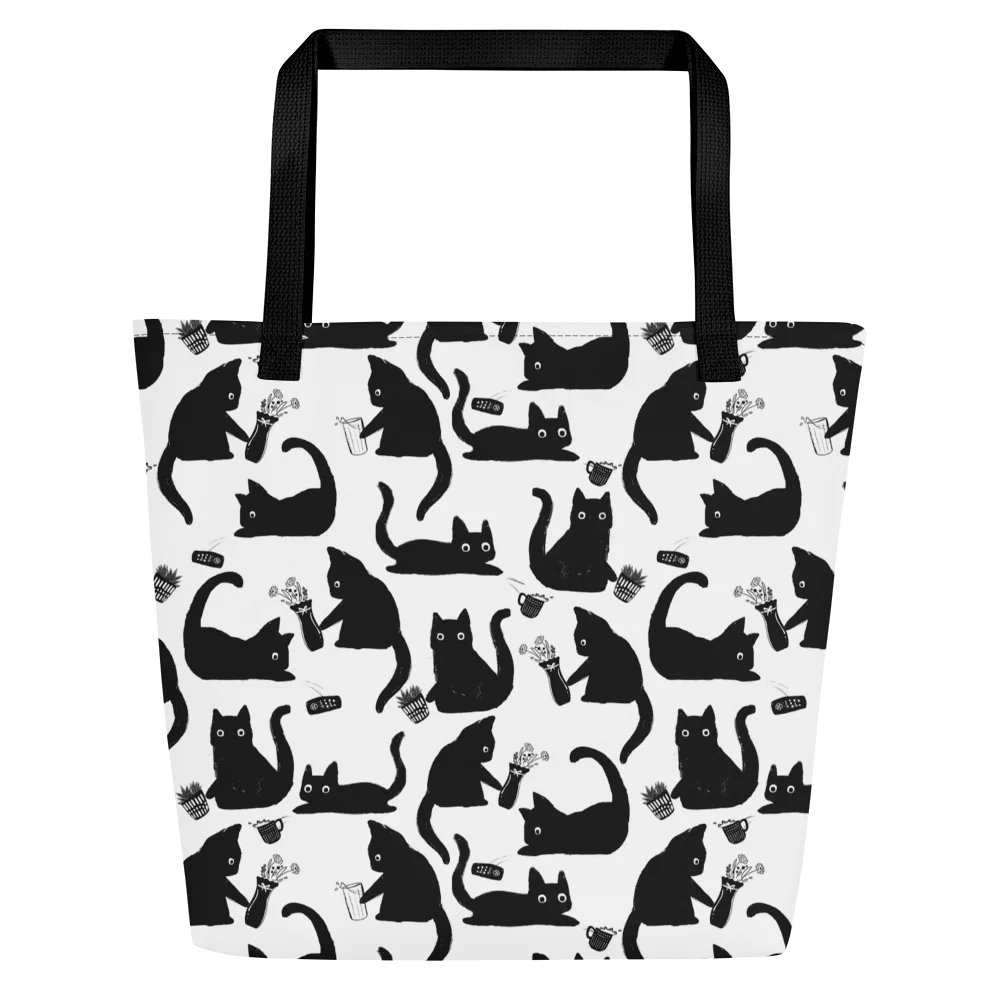 Bad Cats Knocking Stuff Over Tote Bag product image (2)