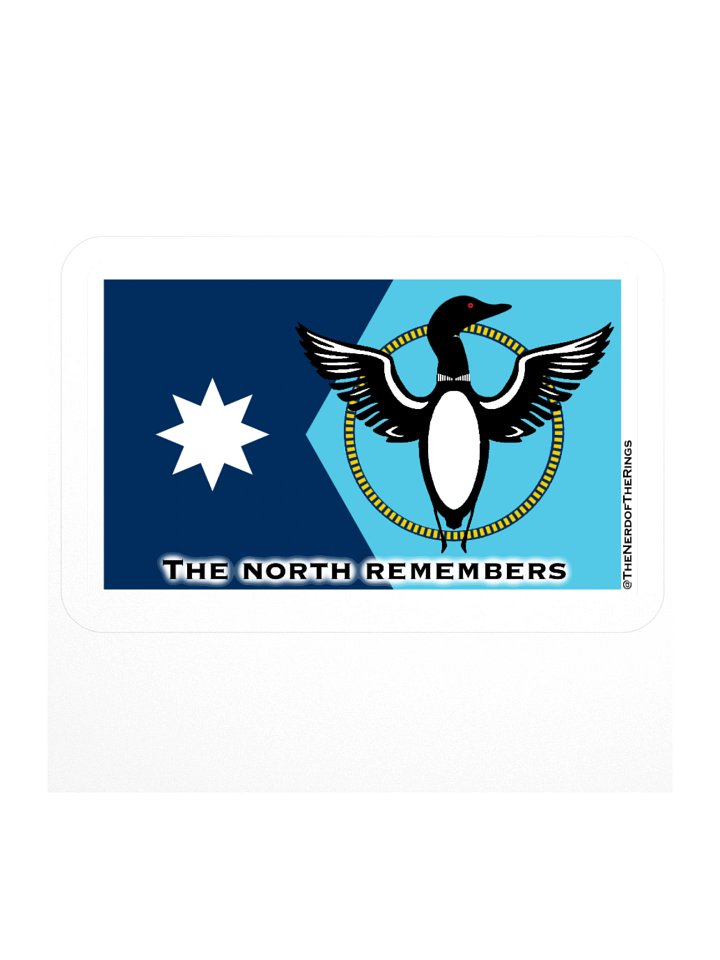 The North Remembers Loon Flag Sticker product image (1)