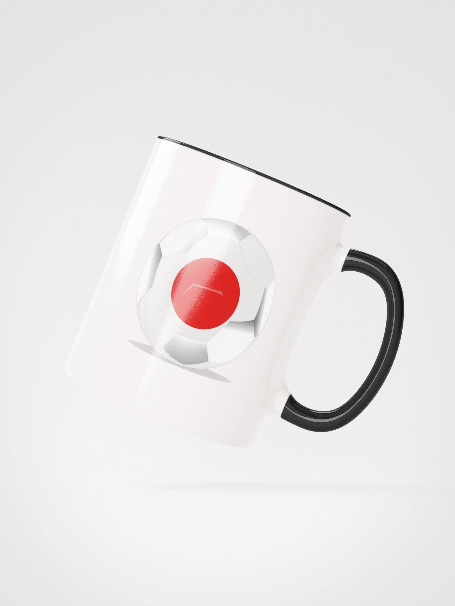 Japan Flag Soccer Ball White Coffee Mug product image (3)