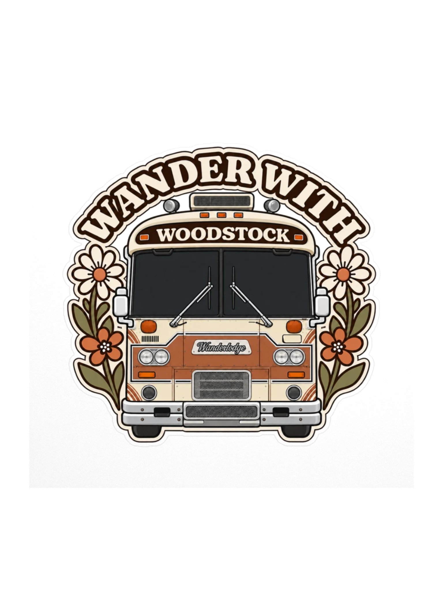 Woodstock Wildflower Sticker — Dark Windshield product image (1)