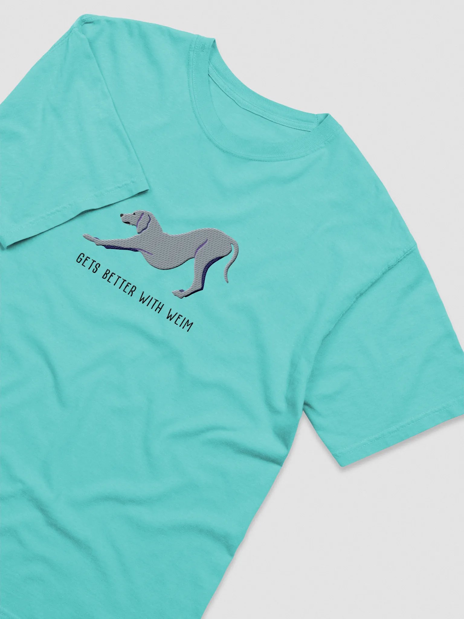 Gets Better With Weim T-Shirt(Embroidered) of a Weimaraner product image (6)