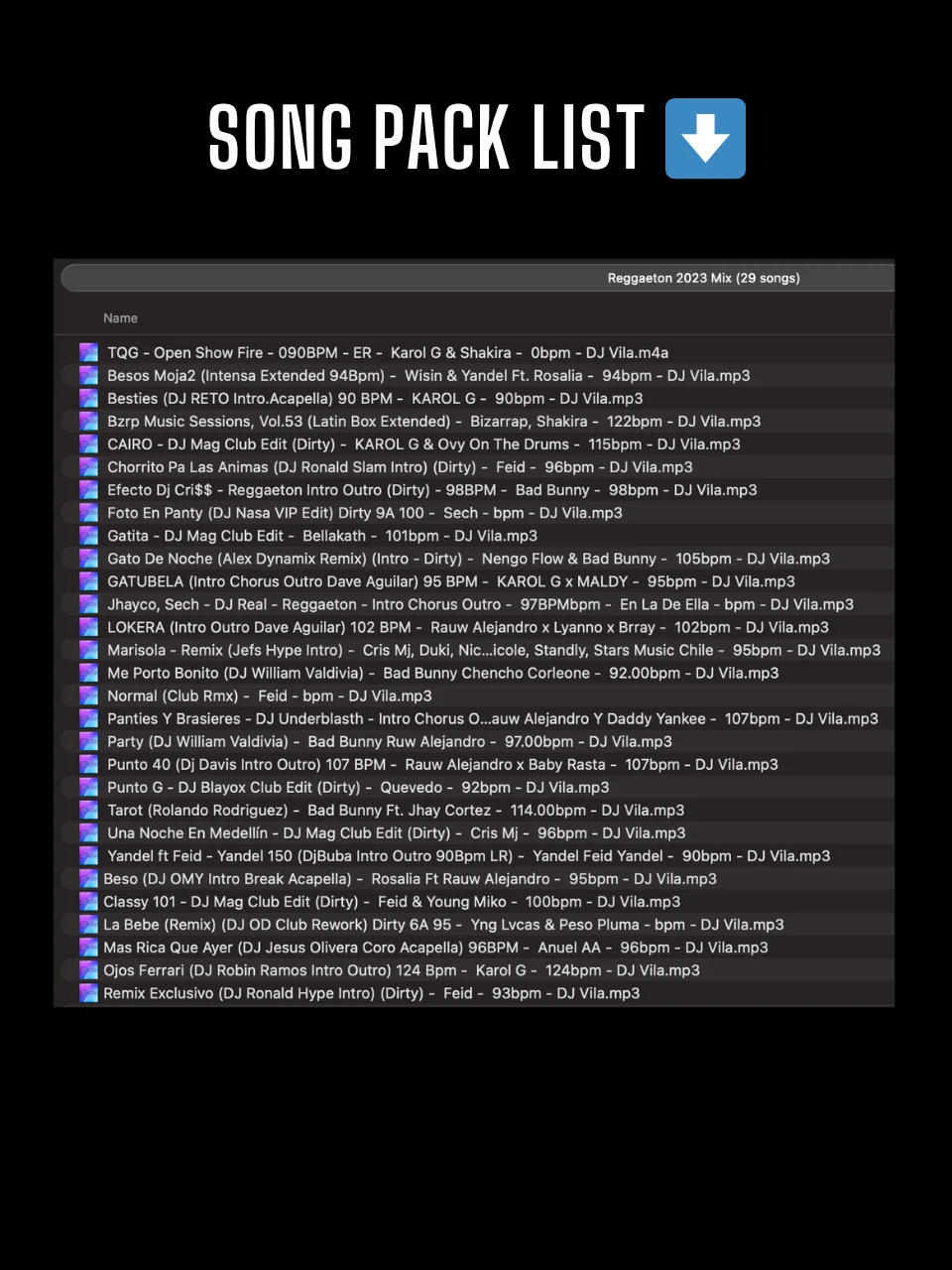 Reggaeton 2023 Mix – Song Pack product image (2)