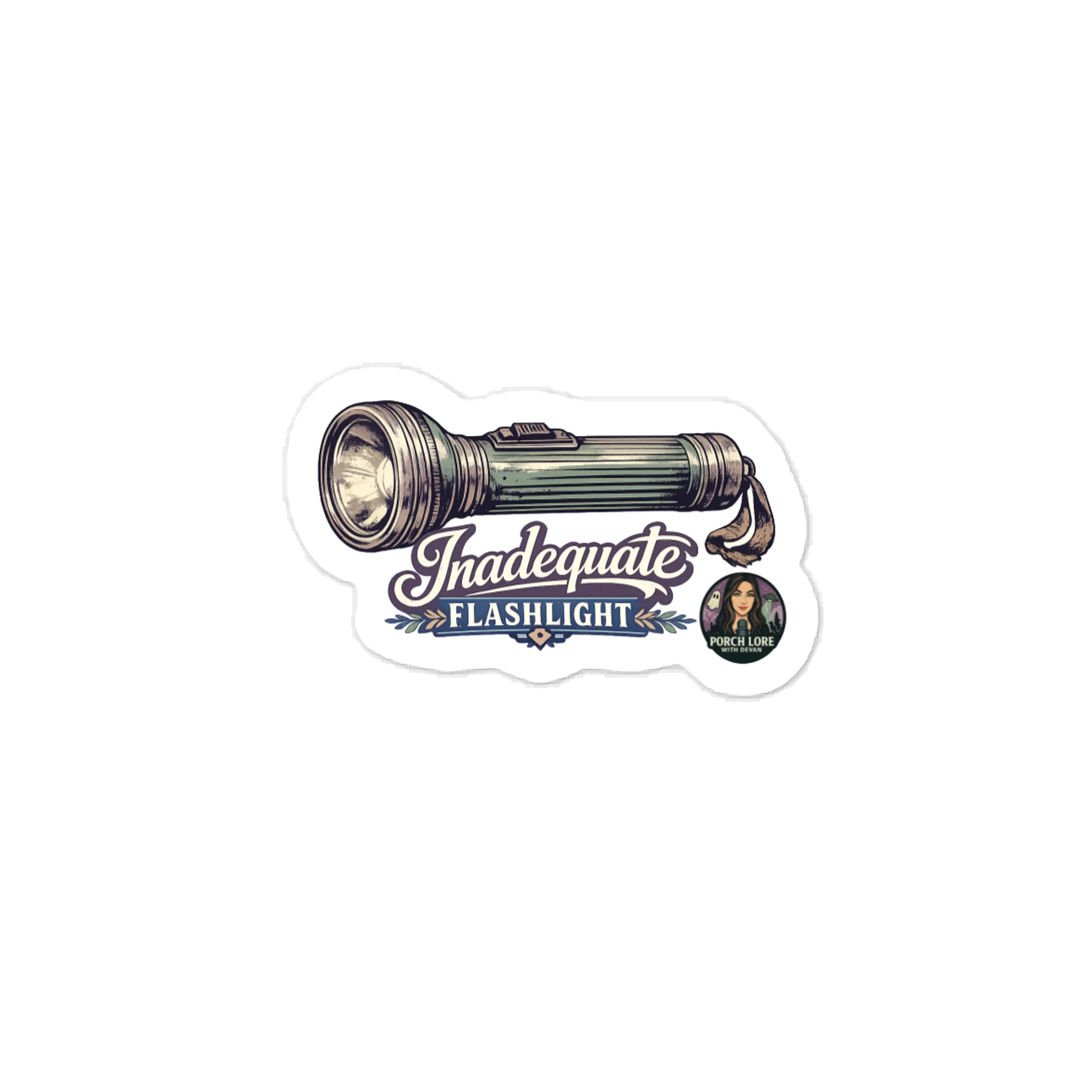 INADEQUATE FLASHLIGHT VINYL DECAL product image (1)